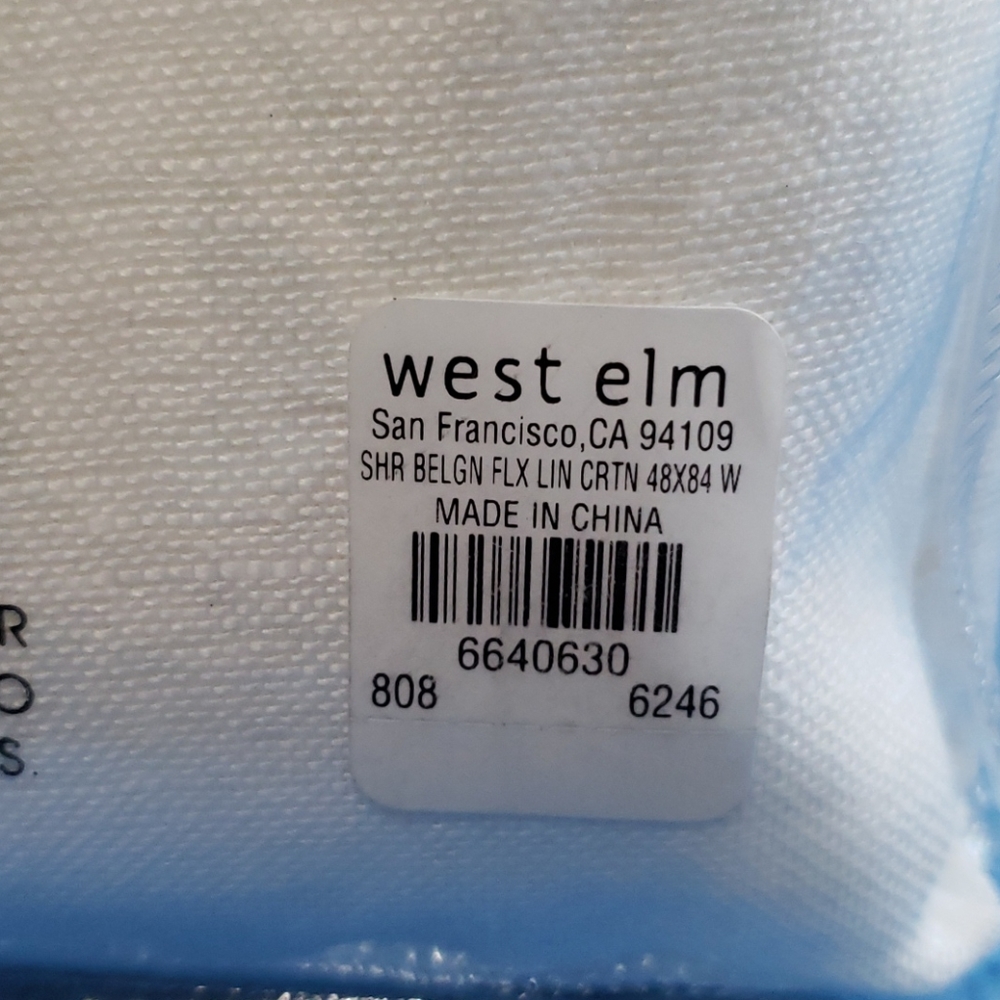 🎉 LAST SET!!!West Elm Sheer belgian flax curtains - Picture 4 of 5